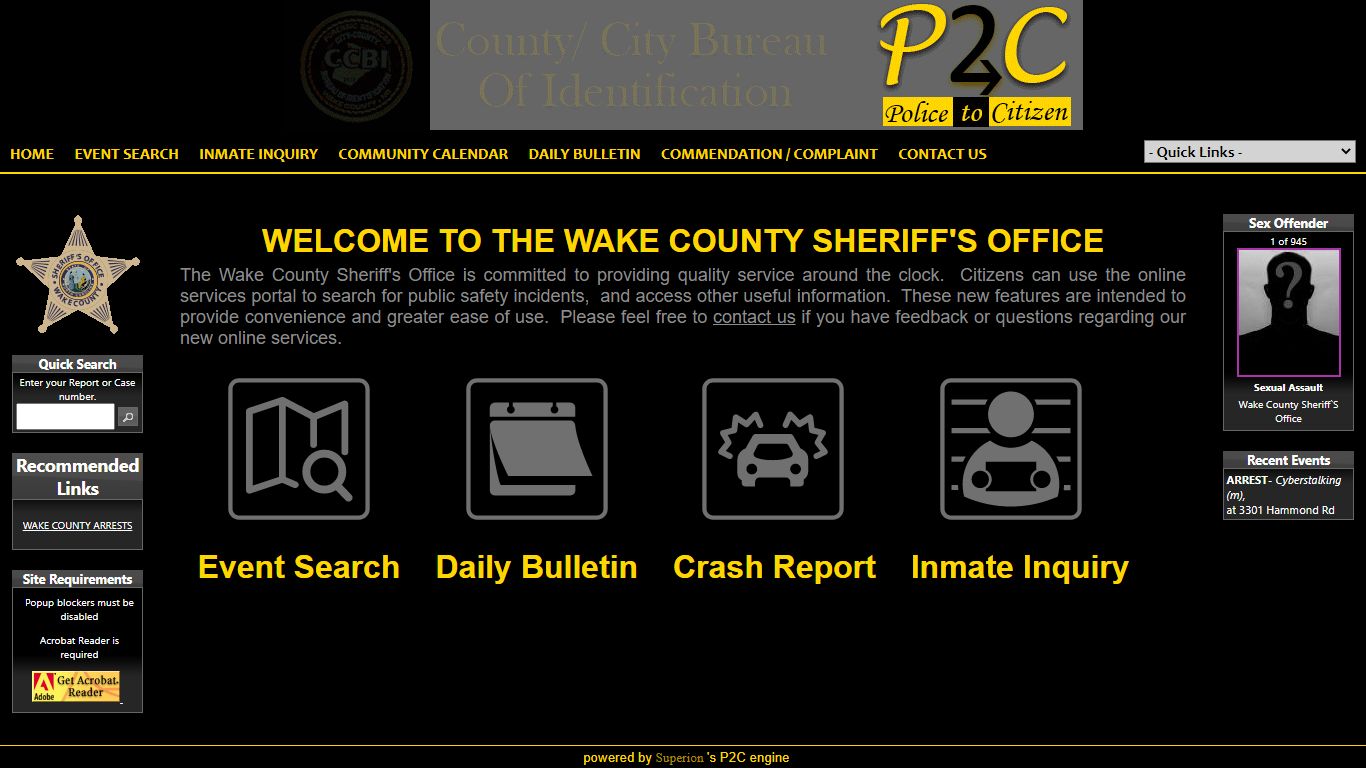 Wake County Sheriff's Office P2C